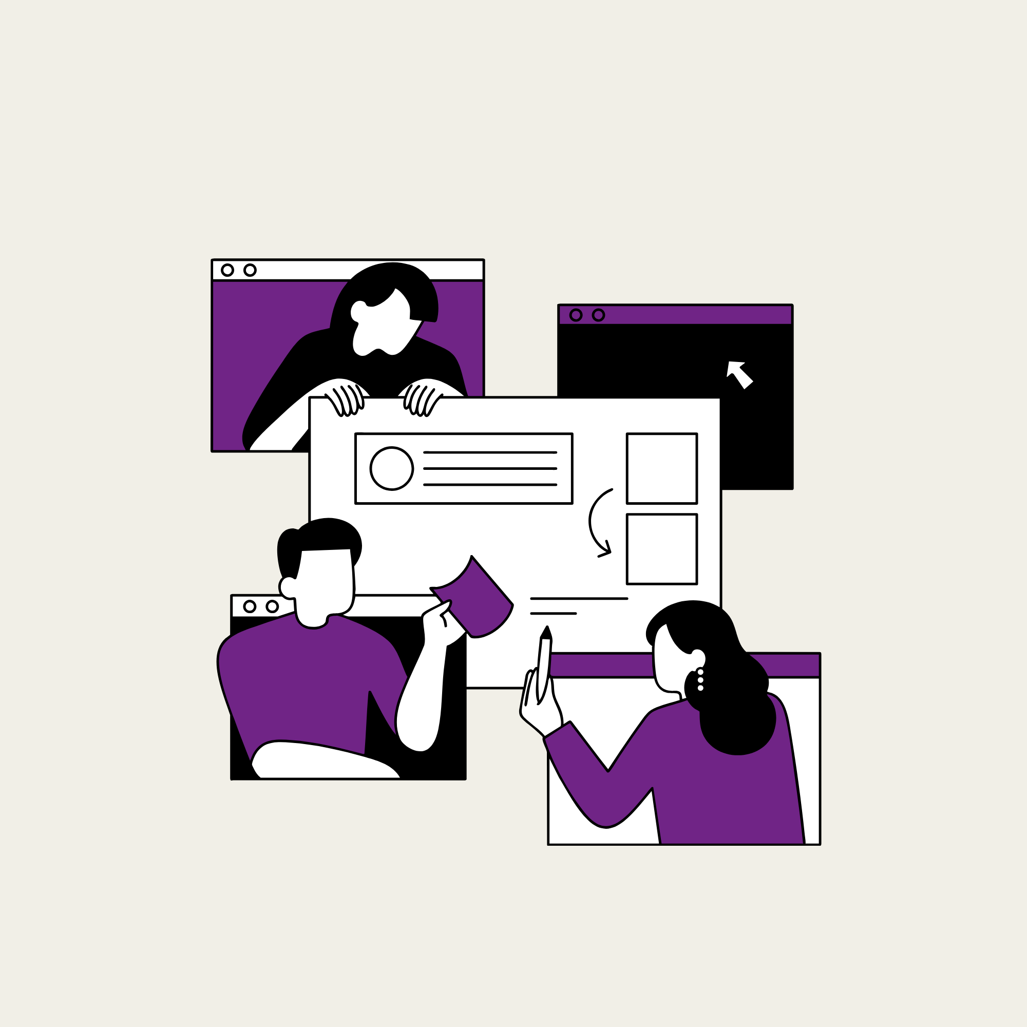 A team collaborating on a focused cold email campaign